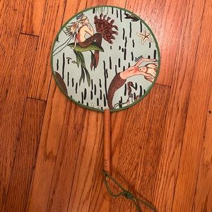 Loewe hand fan  with wood handle